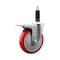 Service Caster 5'' Red Poly Swivel 1'' Expanding Stem Caster Total Lock Brake SCC-EXTTL20S514-PPUB-RED-1 - alternate 1